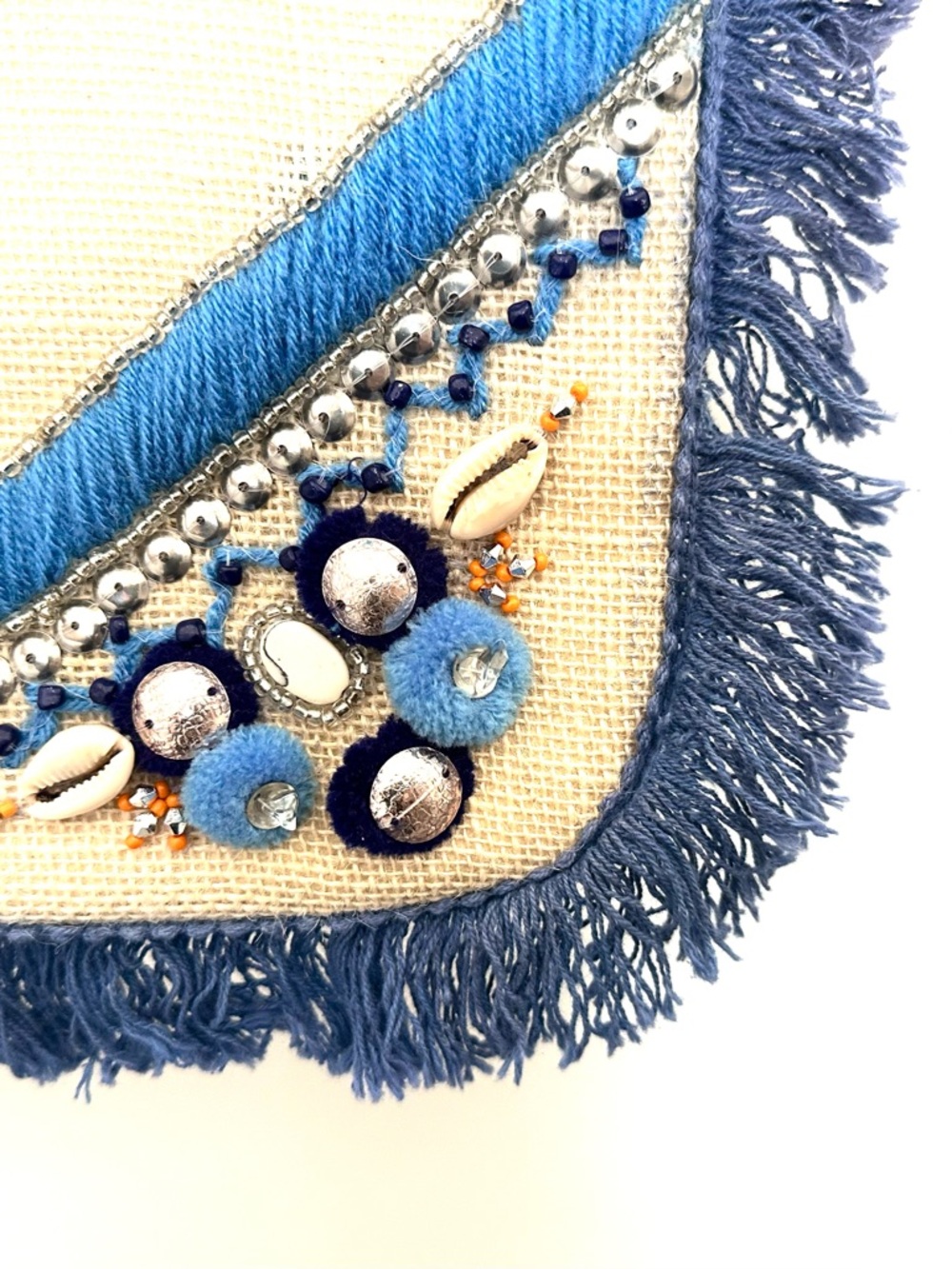 Ranee’s Miami Jute Clutch-Crossbody with Puka Shells, Fringe and Beads - Picture 11 of 11